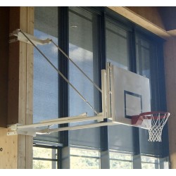 PANIER DE BASKET MURAL RABATTABLE - TÊTE RÉGLABLE HAUTEUR 2.60 ET 3.05 M