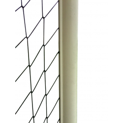 BUT DE FOOT A 8 COMPETITION AVEC FILETS INTEGRES EN ALU PLASTIFIE BLANC