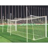 BUT DE FOOT A 8 COMPETITION AVEC FILETS INTEGRES EN ALU PLASTIFIE BLANC