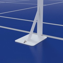 POTEAUX DE BADMINTON REGLABLES AVEC EMBASE ET FIXATION AU SOL